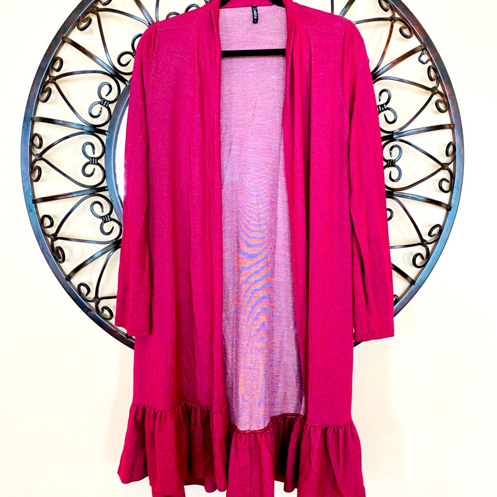 Women’s Duster with Ruffle Size L